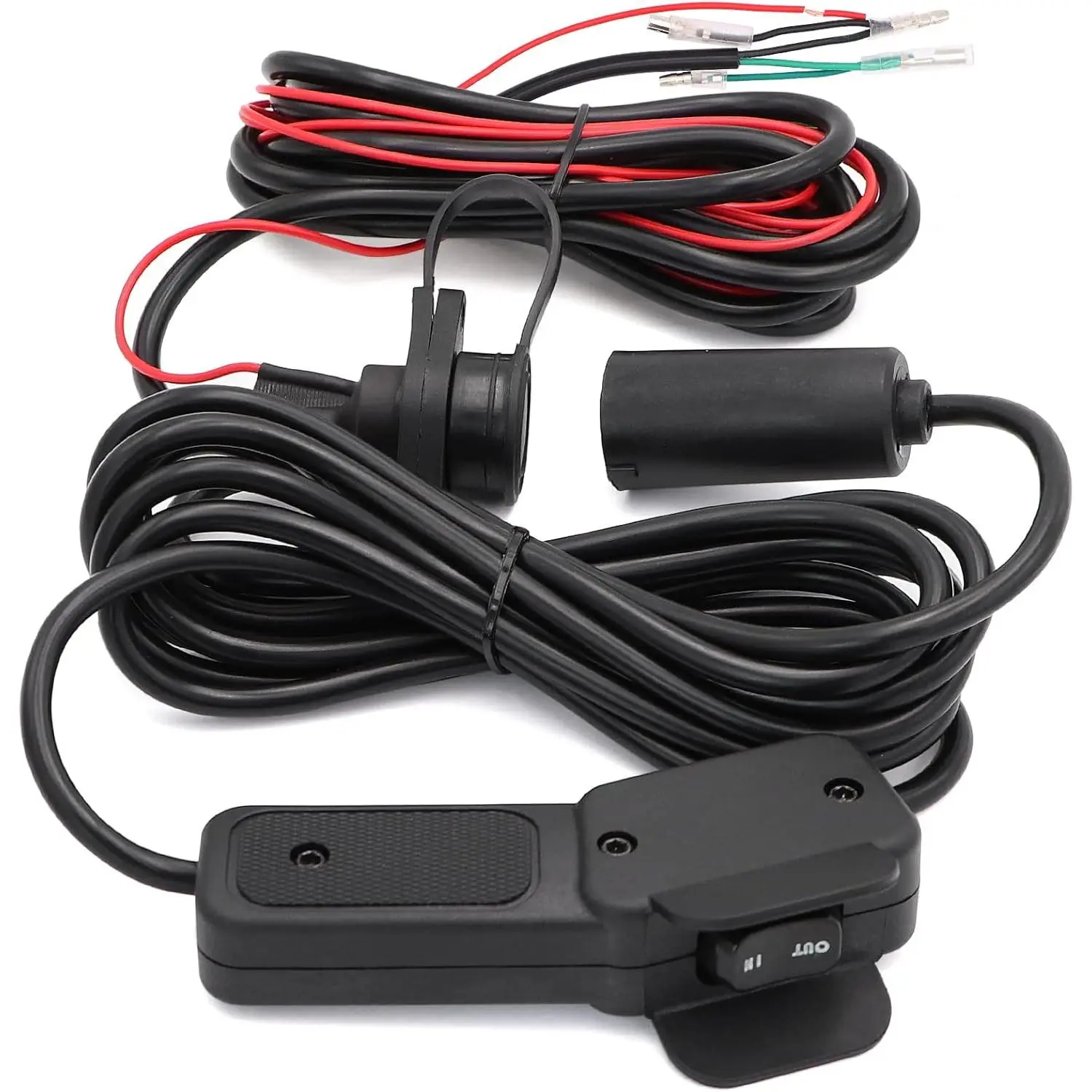 Hand Remote Controller with Ergonomic Grip and Control Socket Assembly for ATV UTV Winch