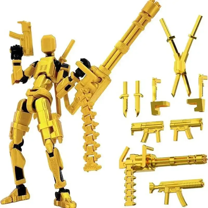 T13 Titan 13 Action Figure 3D Printed Robot Model Multi-Jointed Movable Fidget Toy Collectible Desktop Decoration Gift