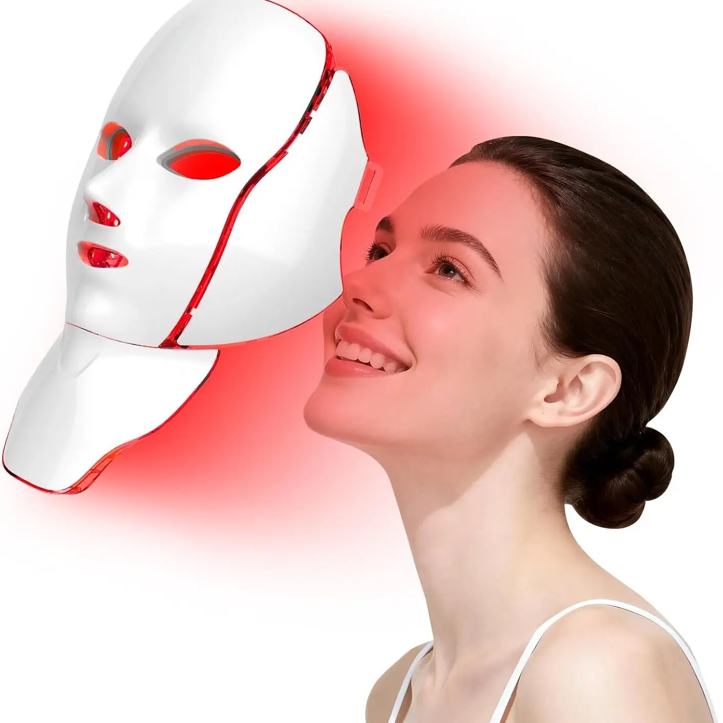 LED Light Therapy Mask, 7 Color Lights for Skin Revitalization, Home Beauty Device, Perfect Gift for Mother's Day, Christmas