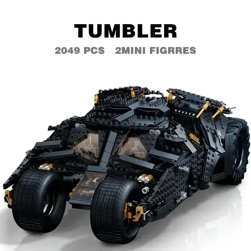 New Dark Heavy Off-Road Plastic Building Blocks Car, Large Size Wide Body Armor Vehicle Set, High Fidelity Movie Style Vehicle, Boys' DIY Gift