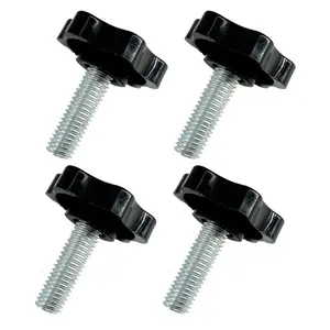 M8 Knurled Clamping Knobs Star Hand Knob Tightening Screw Thread Quick Removal Replacement Parts for Patio Umbrella Base Replacement Knob (4 Pcs)