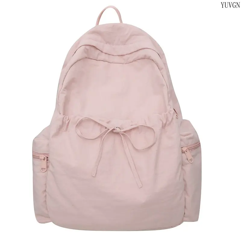 Casual Waterproof Nylon Drawstring Backpack for Women, Lightweight Sports Fitness Bag with Zip Pocket for School & Gym Travel, Drawstring Top, School/Travel