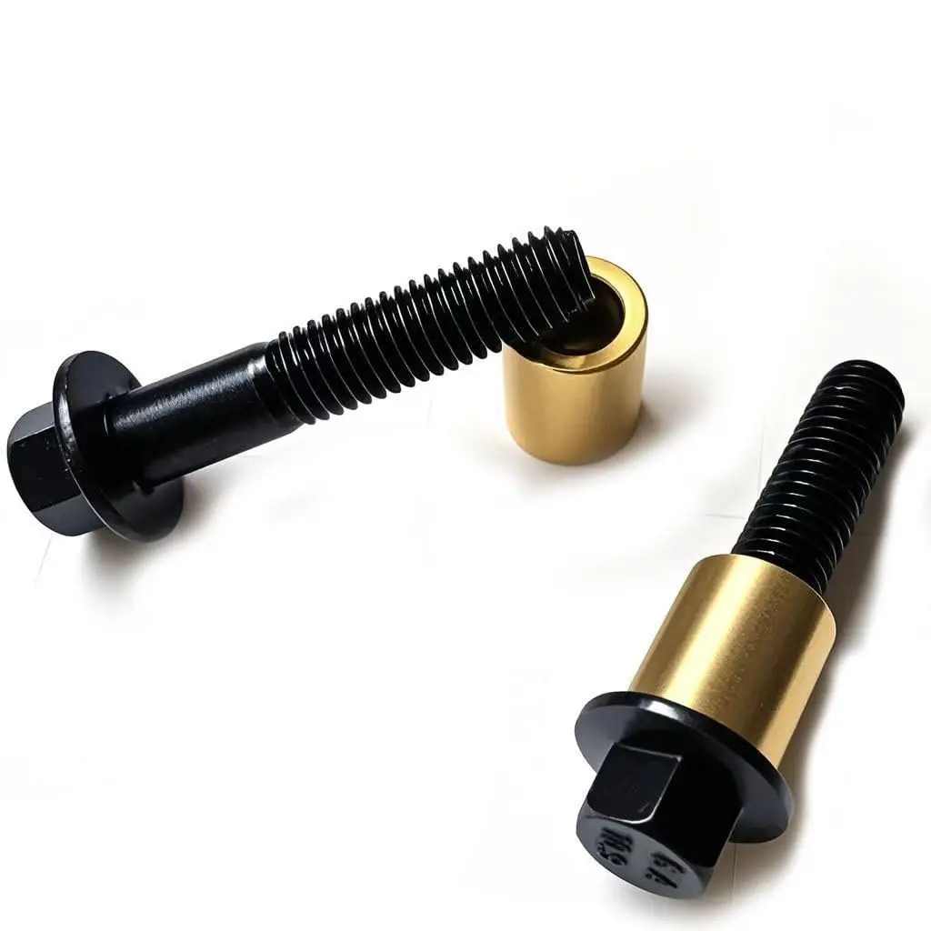 6.0L-6.7L Starter Bolt Conversion Kit with Bronze Spacers & Cold Start Boost, for Ford Super Duty/Excursion/Econoline (2003-2010), Automatic Transmission Upgrade, Directly Compatible Starter Hardware Accessory
