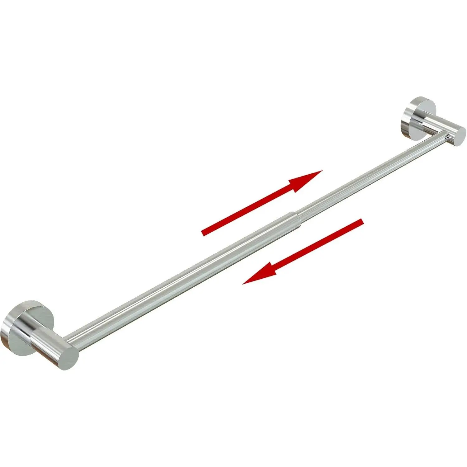 Adjustable 304 Stainless Steel Towel Bar for Bathroom, Rustproof Wall Mounted Towel Rack, 11.8-22.6 Inch, SilverGift