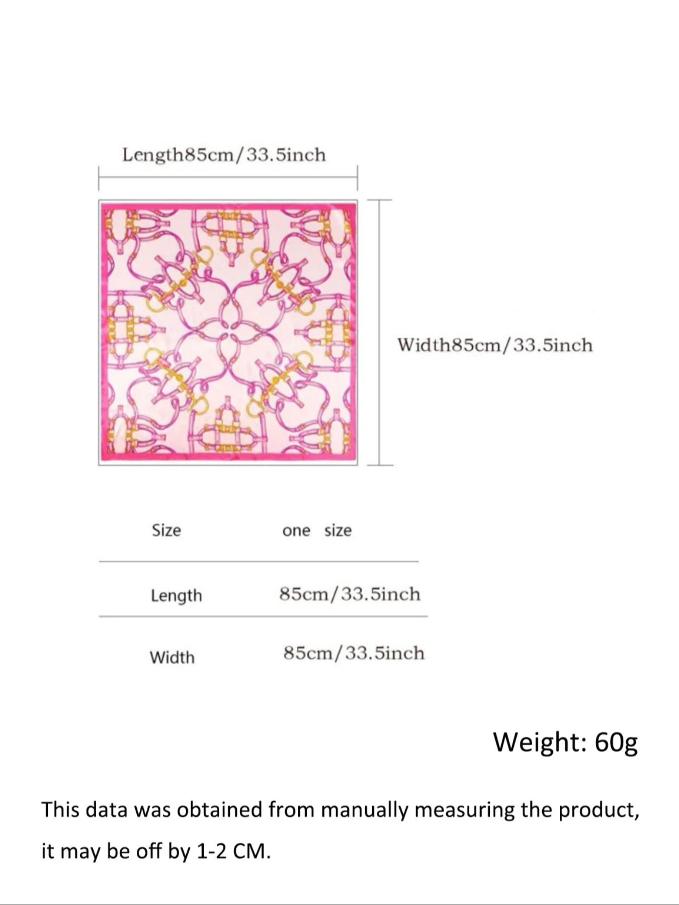 Women's Elegant Chain Print Satin Scarf, Fashionable Soft Comfortable Scarf for Daily Wear, Casual Versatile Scarf for Women, Fashion Hair Scarves