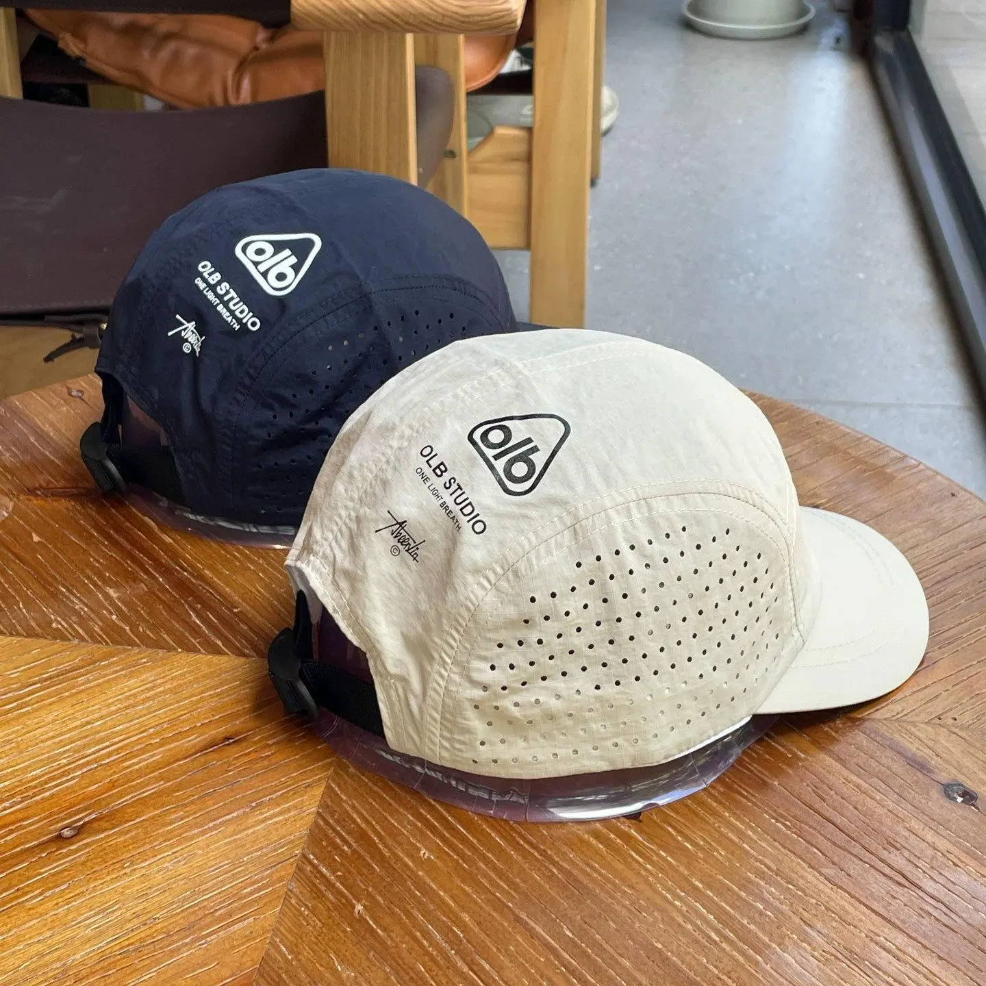Unisex Low Profile 5-Panel Running Hats - Lightweight Polyester Blend, Laser Perforated, Breathable, Sweat-Wicking, Crushable, Packable, One Size Fits Most for Running Workouts, Daily Use