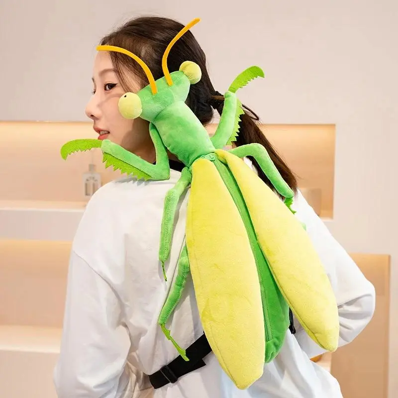 Insect Series Dragonfly Mantis Backpack Realistic Dragonfly Stuffed Animal Plush Toys Creative Bag Birthday Gifts For Kids