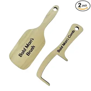 Funny Bald Comb Prank Gift, Anti-Hair Loss Wooden Brush, Bamboo Bald Special Comb, April Fools' Joke Gift, Heartfelt Father's Day Present