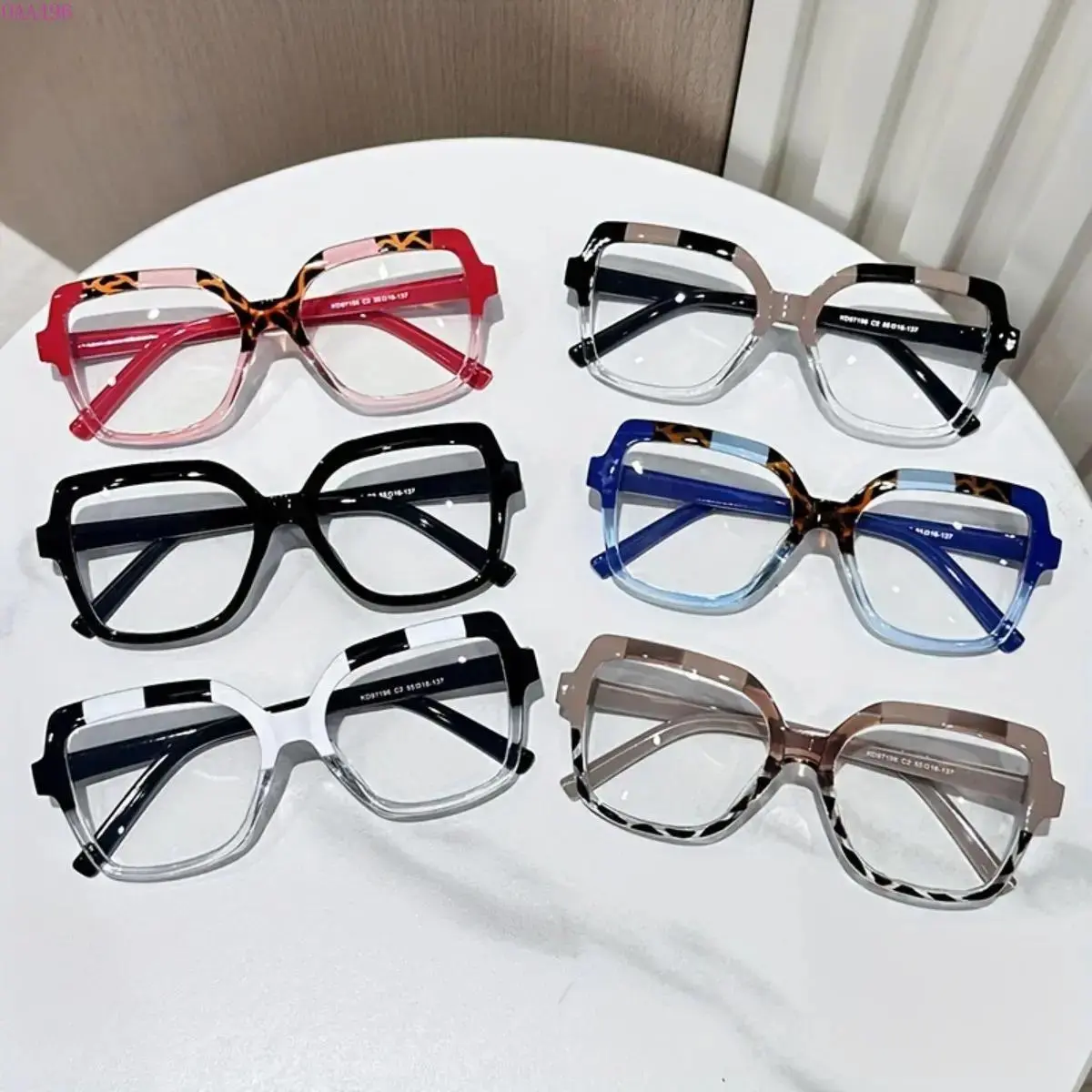 2026 Women Elegant Square Frame Eyeglasses, Tortoiseshell Contrast Lightweight Plastic Glasses With Clear Lenses, Trendy Fashion Eyewear For Daily Outfits