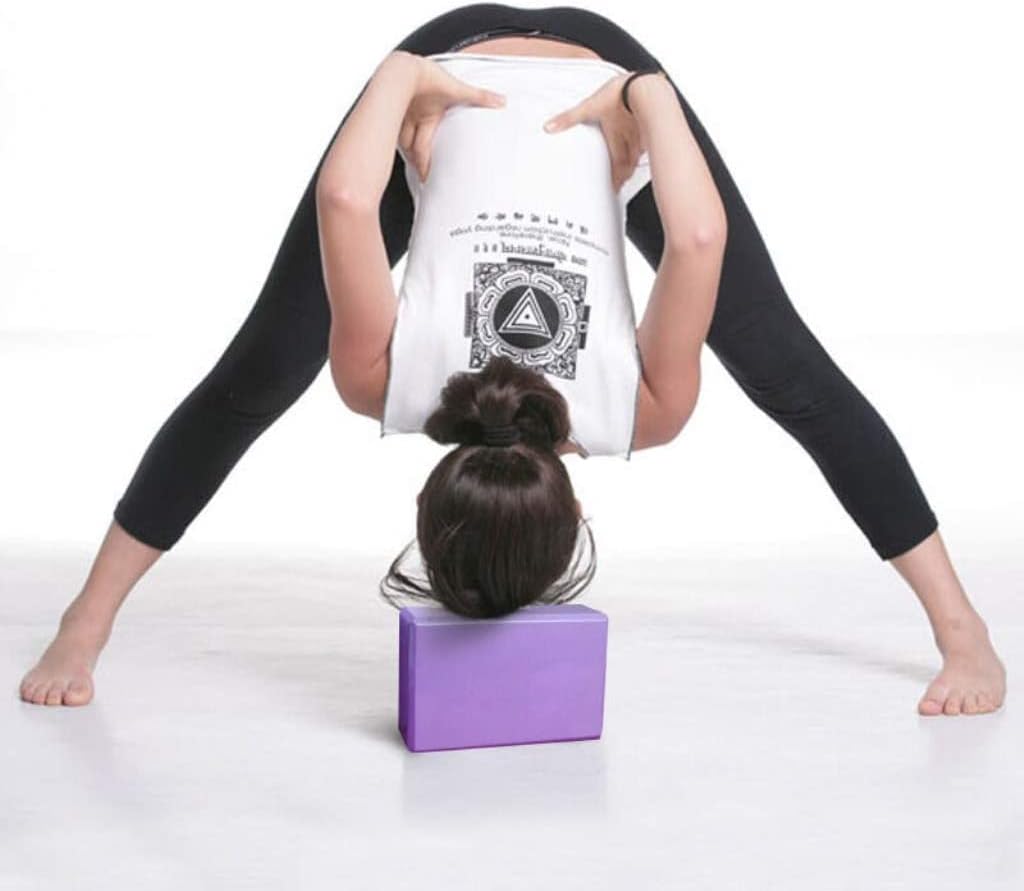 2 yoga blocks, high-density EVA foam bricks for training, fitness exercises, stretching, and meditation (purple)