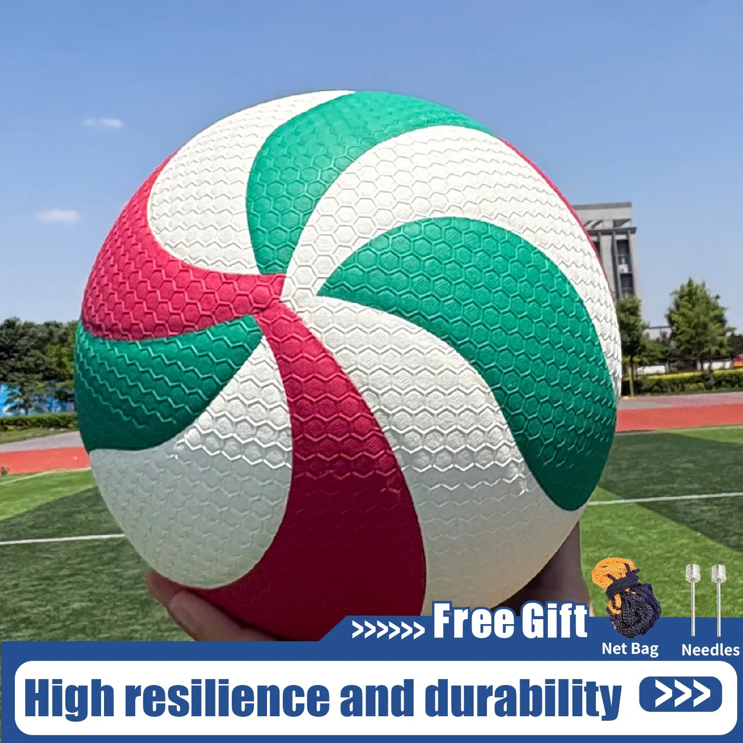 5-Number Standard Adult Volleyball, Indoor/outdoor Training Volleyball, Soft Leather, High Elasticity, Durable, Perfect for Practice