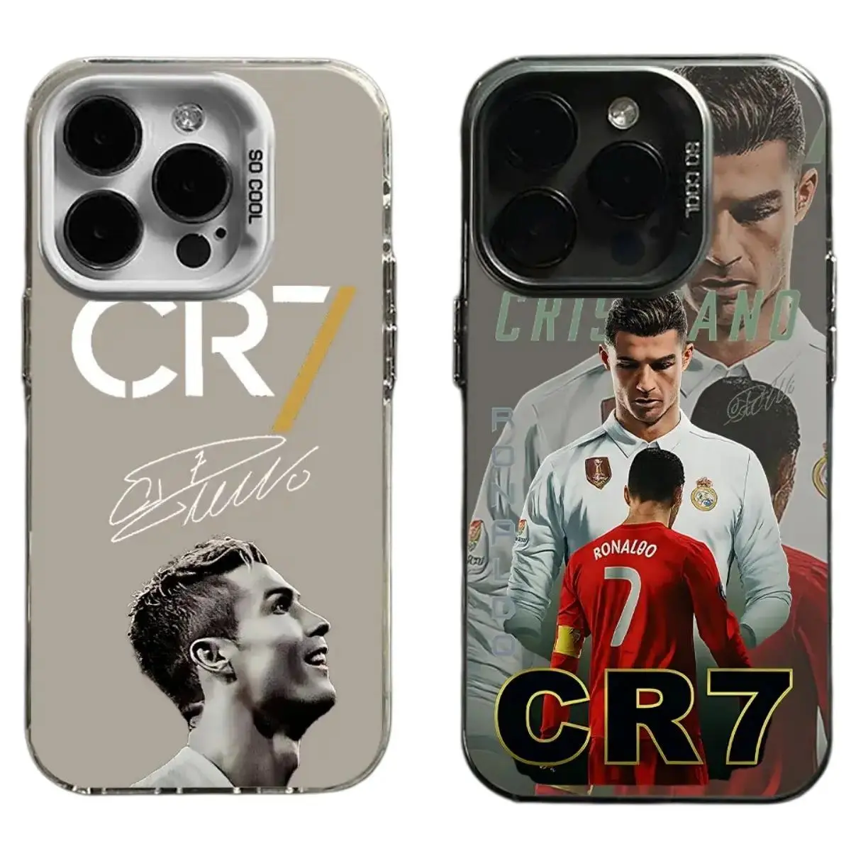 Personalized CR7 R-Ronaldo No.7 Cartoon Art Smartphone Case - Shockproof Anti-Drop IMD TPU-PET Luxury Slim Handheld Cellphone Protection Accessory for iPhone 17 Air/16-11 Pro Max Plus & Samsung S26-S22 Plus Ultra, Colorful Animal Gift for Devices