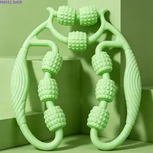 9-Roller Leg Massager Clip – Thigh & Calf Muscle Relaxation Roller, Home Fitness Recovery Tool for Exercise & Daily Comfort