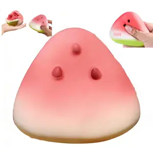 Cute Watermelon Squishies Stress Ball for Adults - Slow-Rising Fruit Squishies Fidget Toy, Soft Squeeze Sensory Stress Toy for Anxiety Relief (1 pc)