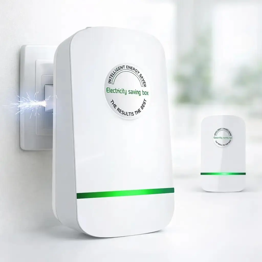 Serein 2 PCS Smart Energy Saving Plug, Stop Watt Power Saver Device for Home & Office, Universal Electricity Saver 90V-250V 30KW, Safe & Durable