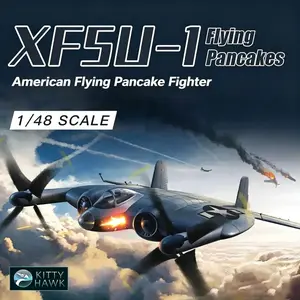 Kitty Hawk 80135 1/48 Xf5u-1 Flying Flapjack Assembly Model, New Scale Aircraft Kit, Ideal for Collectors & Enthusiasts