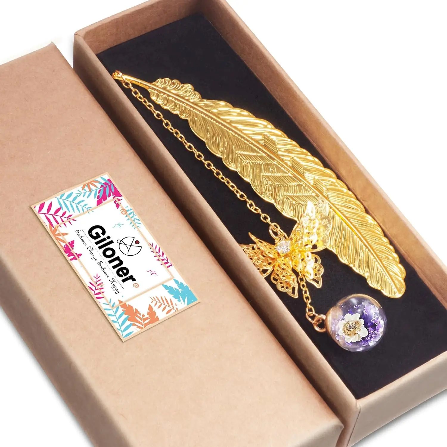Cute  Metal Bookmark with  Butterfly Pendant-Thoughtful  for Women's Birthday Christmas Valentine's Day Teacher's Day Mother's Day-Reading Accessory Gifts for Book Lovers