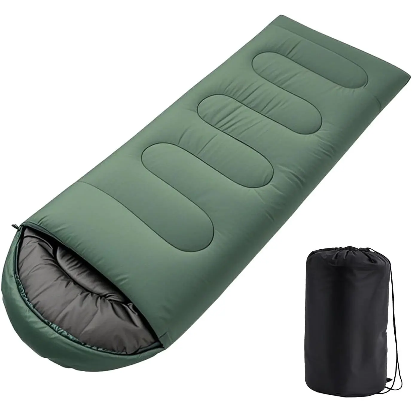3-Season Lightweight Waterproof Sleeping Bag for Camping, Hiking, Compact Pack Indoor/Outdoor Use