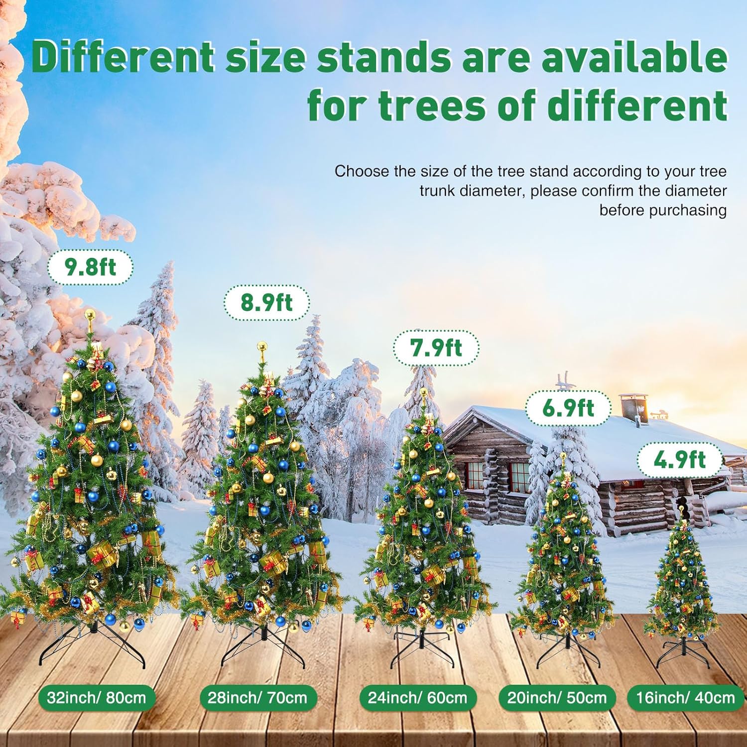 Replacement Christmas Tree Stand for Artificial Trees, Universal Metal Christmas Tree Base Folding Artificial Xmas Holder(Green,16 Inch) Replacement Christmas Tree Stand for Artificial Trees, Universal Metal Christmas Tree Base Folding Artificial Xmas Holder(Green,16 Inch)