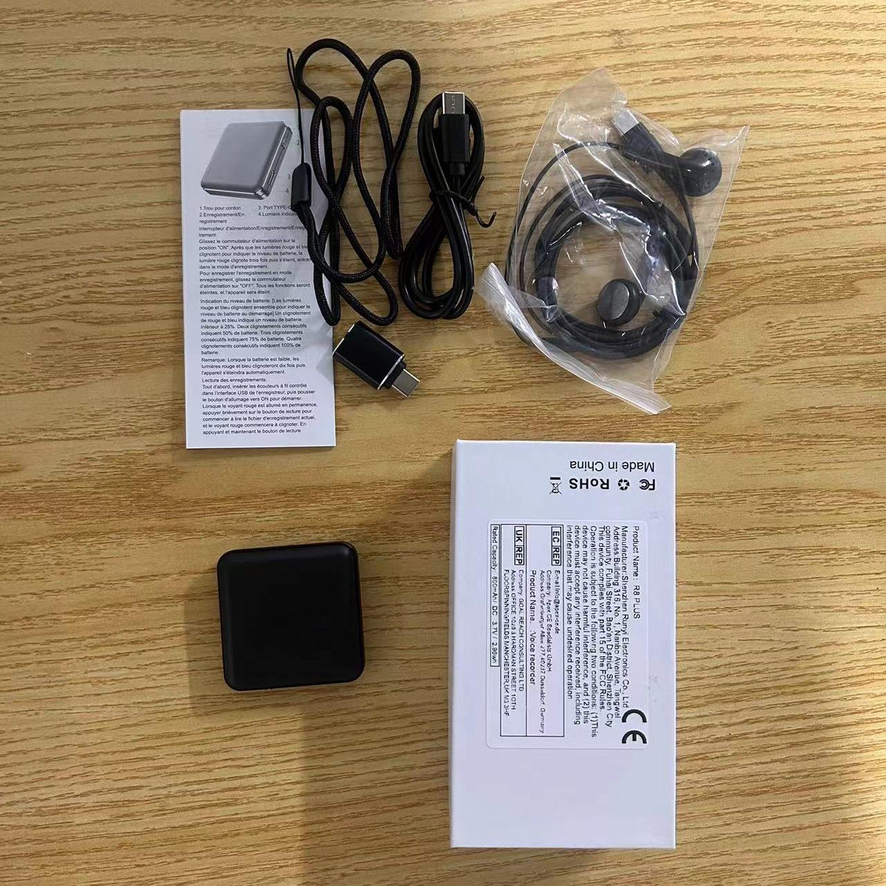 Portable Voice Recorder, Smart Voice Recorder, 1 Count Rechargeable Mini Voice Recorder, Voice Activated Recorder for Lectures Meetings Classes, Audio Recording Device