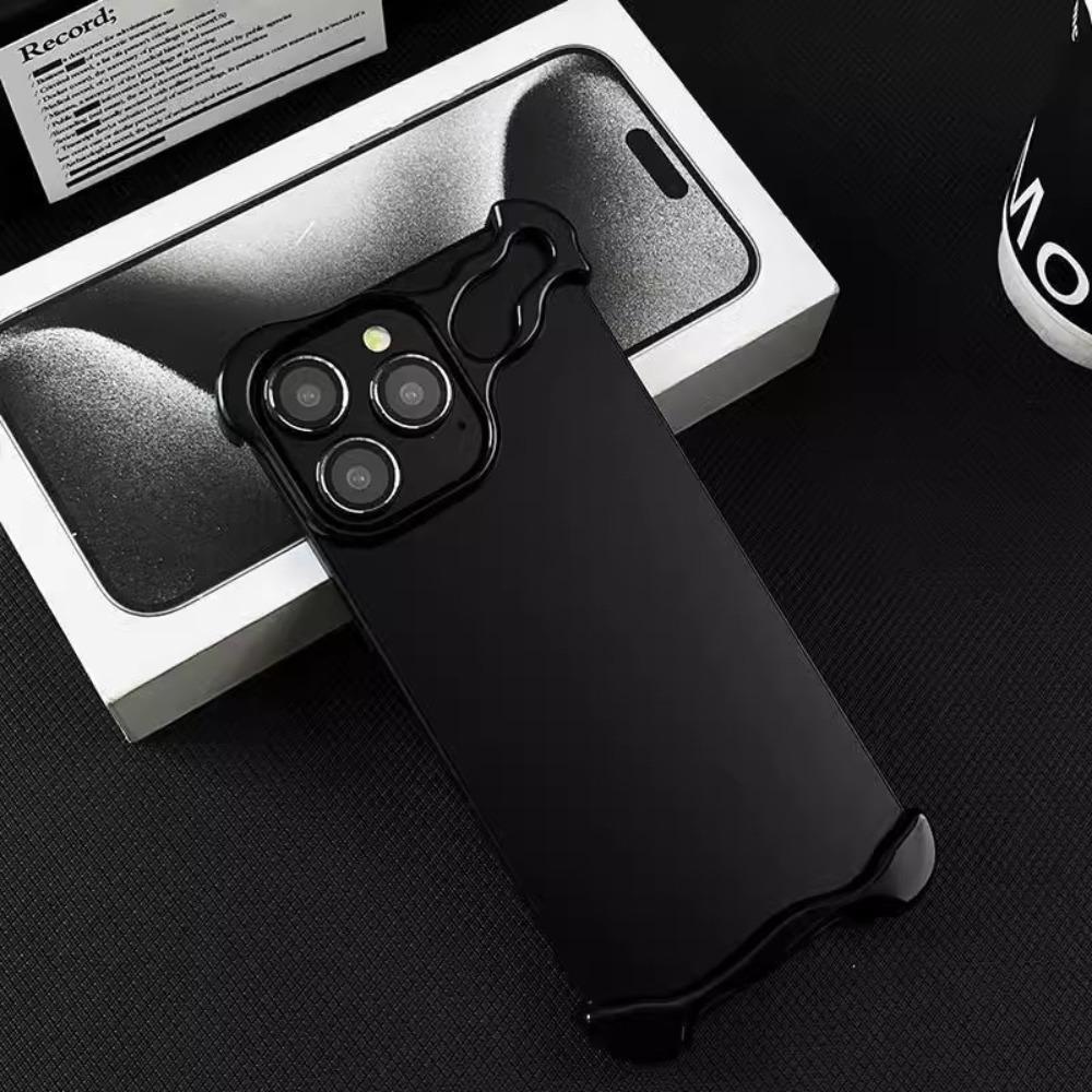 [LX]Frameless Corner Pad Anti-Fall Phone Case With Lens Protector, TPU Material Shaped Corner Pad Drop-Proof Cellphone Case, Phone Accessories For IPhone Series, Cover Protector, Protective, Smartphone