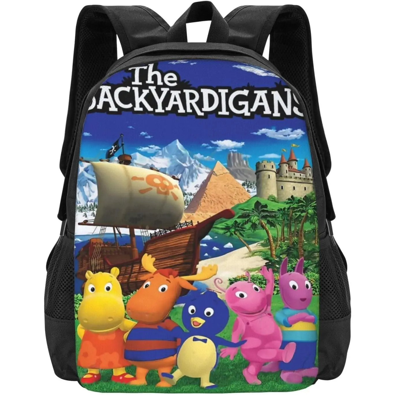 The Anime Backyardigans Backpack Large Capacity Leisure Travel Backpack Book Bag Outgoing Daypack 12.5x5.5x16.5 inch