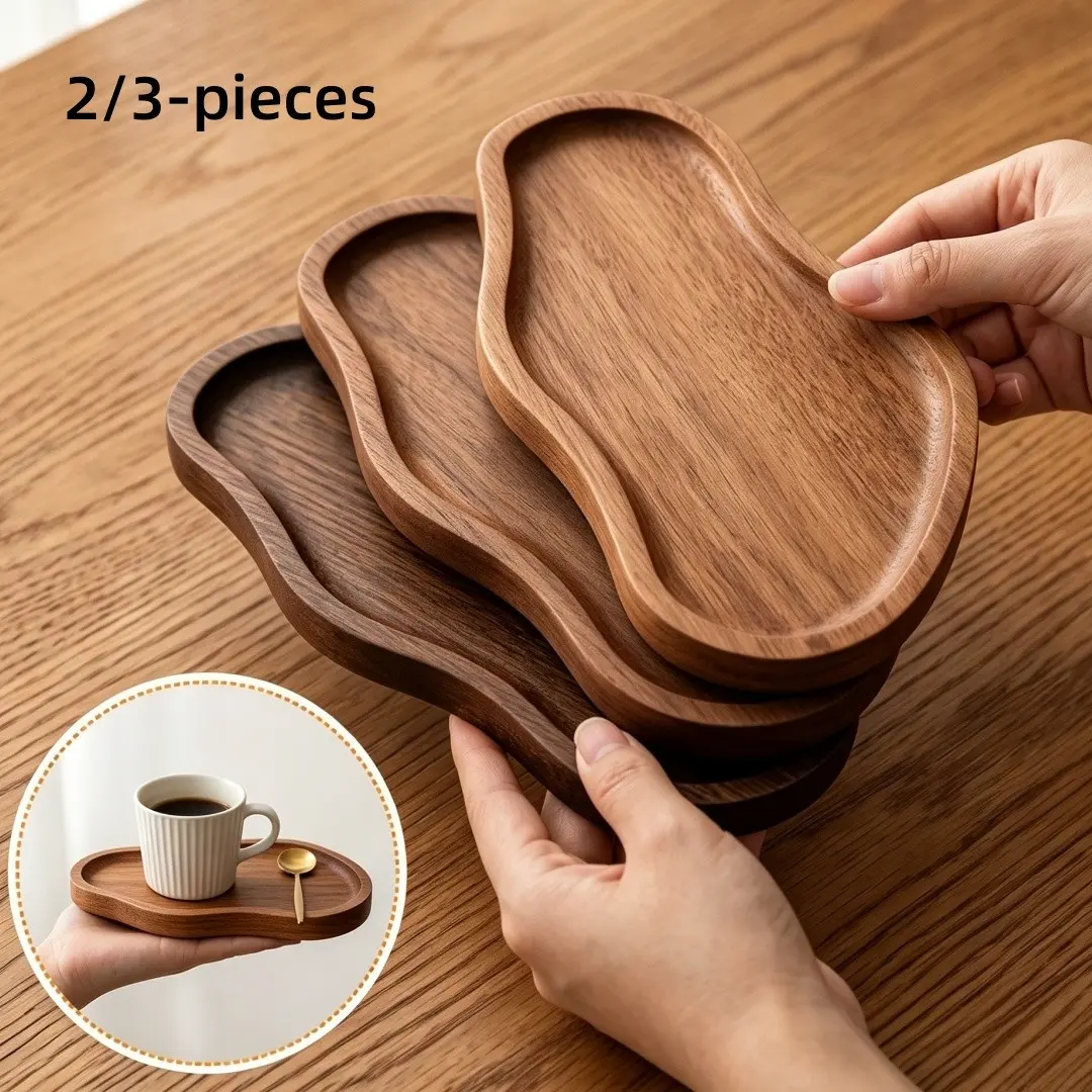 Peanut Shape Wooden Trays, Bohemian Style Dessert Serving Trays, Food Grade Safe, Multi-Use Rustic Aesthetic Kitchen Decor, Halloween Autumn Christmas Gifts