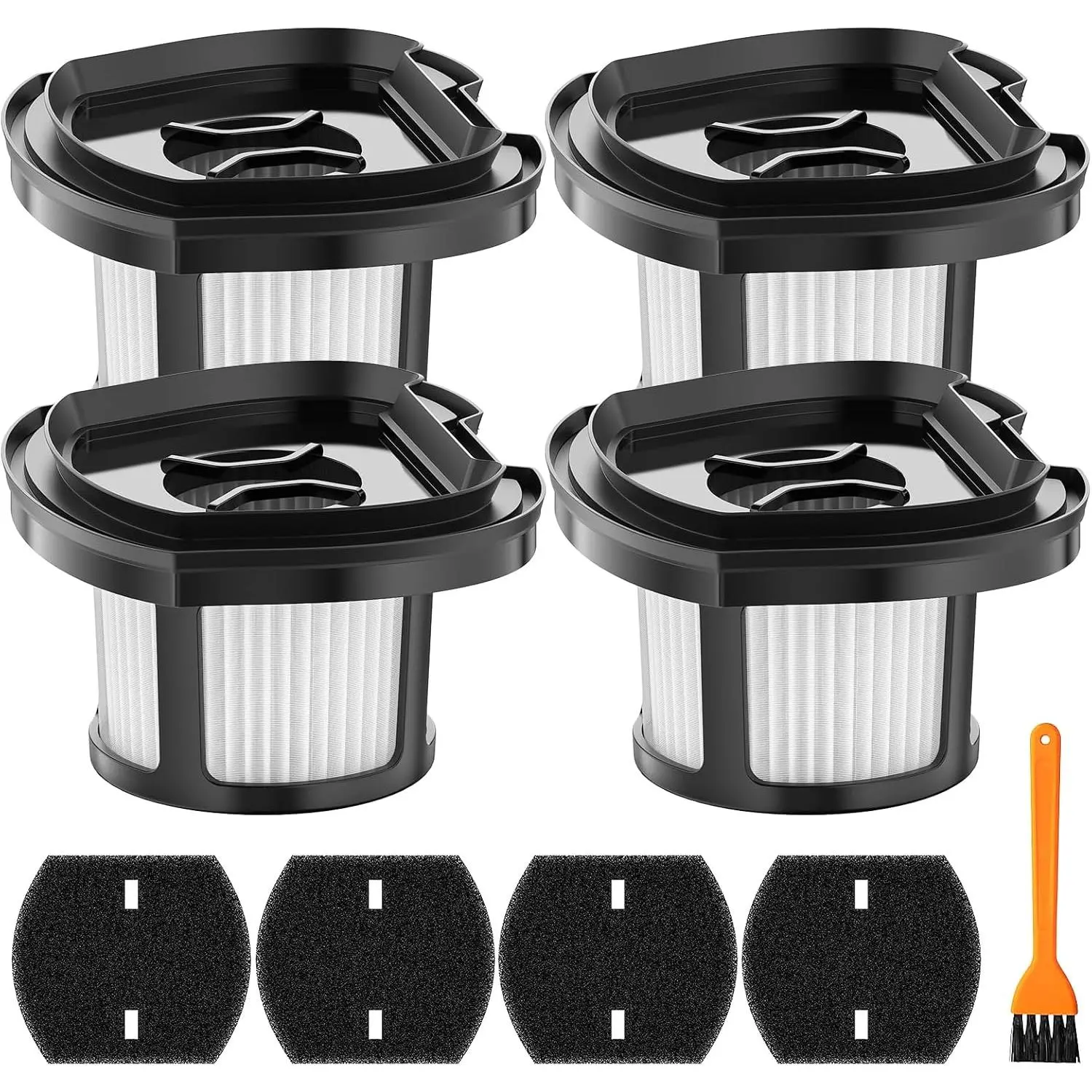 4 Pack 2284w Vacuum  Filter for   Eraser Filter Hand Vacuum 2284W 2390 2389 2390A, Compare to  # 1614212 1614203 1614204, 4 Mesh Filters and 4  Filters