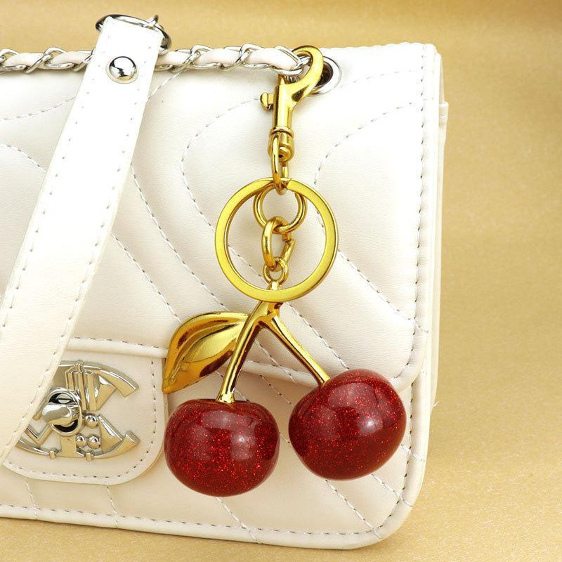 Cherry Design Keychain, Creative Cute Keychain for Car Keys for Women & Men, Fashion Accessories for Daily Use, Trendy All-match & Exquisite Keychain for Birthday Gift