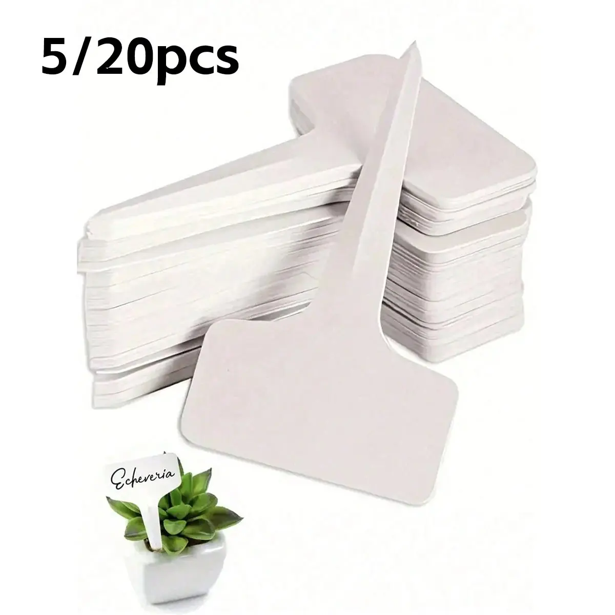 T-Shape Plant Tags, Waterproof Outdoor Garden Markers, Easy to Write, Weather Resistant, for Gardens, Plants, Seedlings, Farms