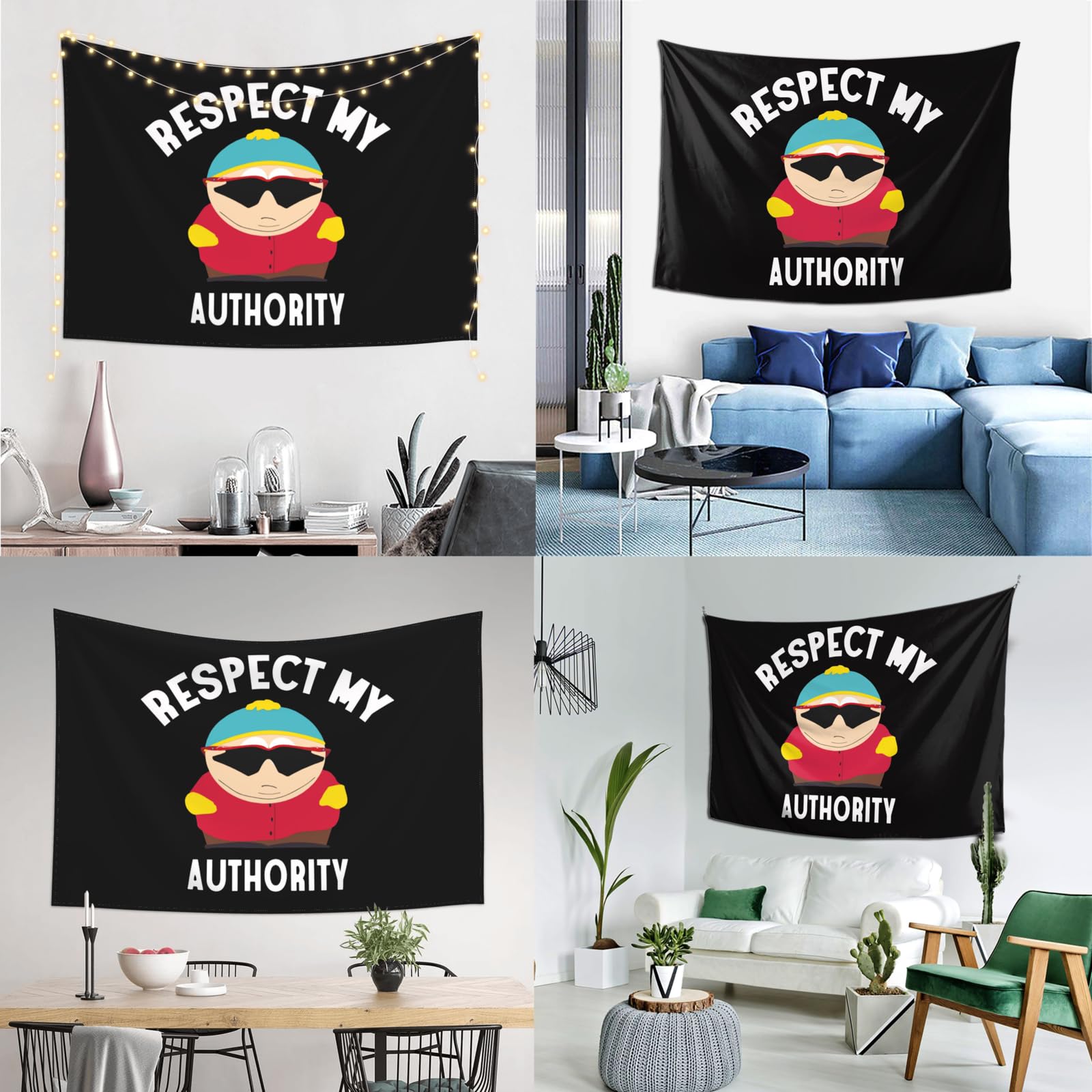 Respect My Authority Flag, 1 Count 3x5 Ft Polyester Banner, Meme Funny Flags for College Dorm Room Wall Decor