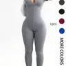 Pure Color Tight Fit Invisible Zipper Fashion Sexy Short Sleeve Long Pants Women Jumpsuit, Casual All-Season Solid Pattern