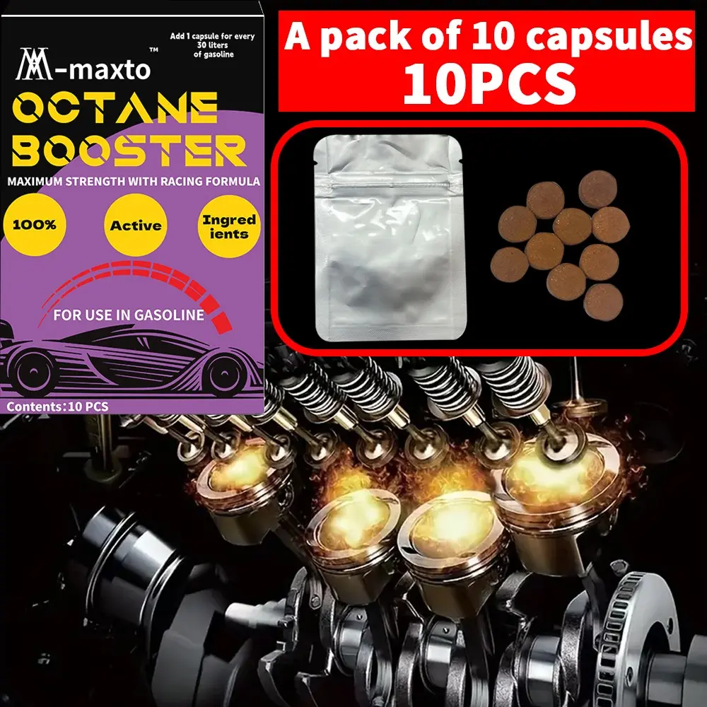 10pcs Car Fuel Additive Engine Carbon Cleaner Remove Carbon Deposits Clean Fuel Injector Improve Power Save Oil Reduce Jitter Fuel System Protection