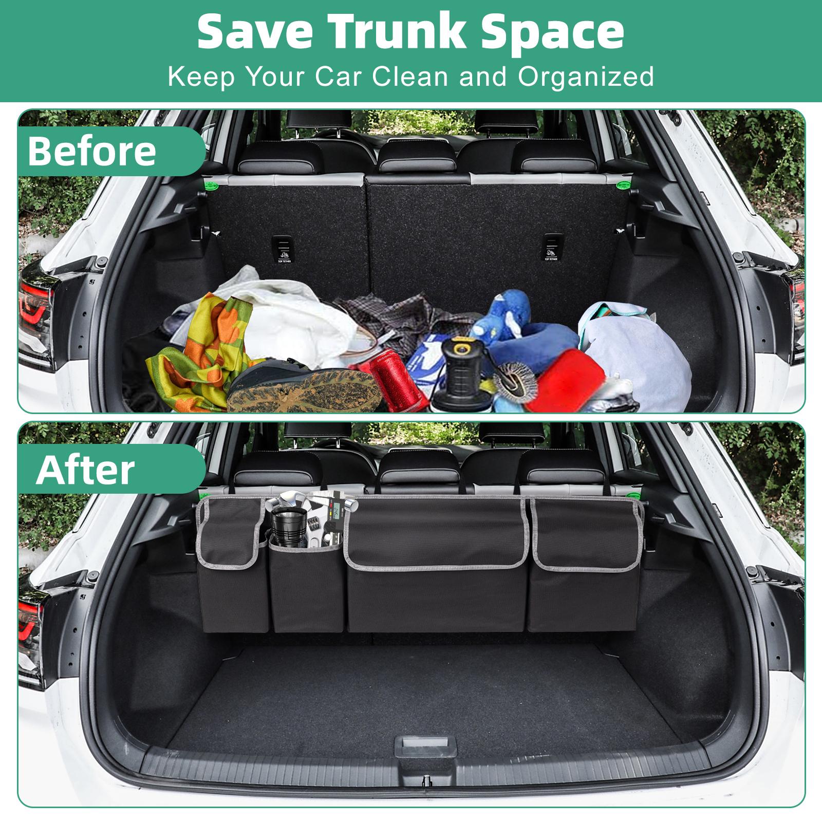 Car Seat Back Storage Bag, 1 Count Large Capacity Multi-Pocket Car Seat Back Organizer, Universal Car Interior Accessory for Storing & Tidying, Boujee Car Accessories