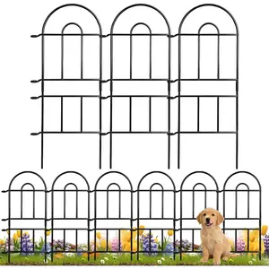 Garden Fence 32in(H) x 8.25ft(L), 9 Pack Rustproof Metal Garden Border Fence, No Dig  Barrier for , Decorative Arched Flower Bed Edging Panels for Yard, Patio & Landscaping