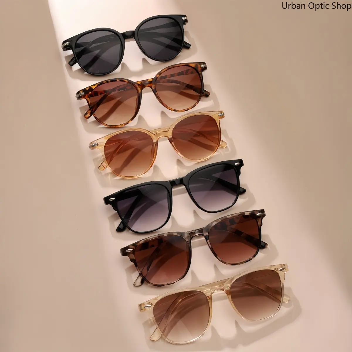 XUH 6-Pack Trendy Y2K European American Retro Unisex Sunglasses Multipack, Lightweight All-Day UV400 Sun Protection Lenses, Versatile Summer Fashion Eyewear for Streetwear, Beach Trips, Driving, Holiday Gifting & All Casual Occasions