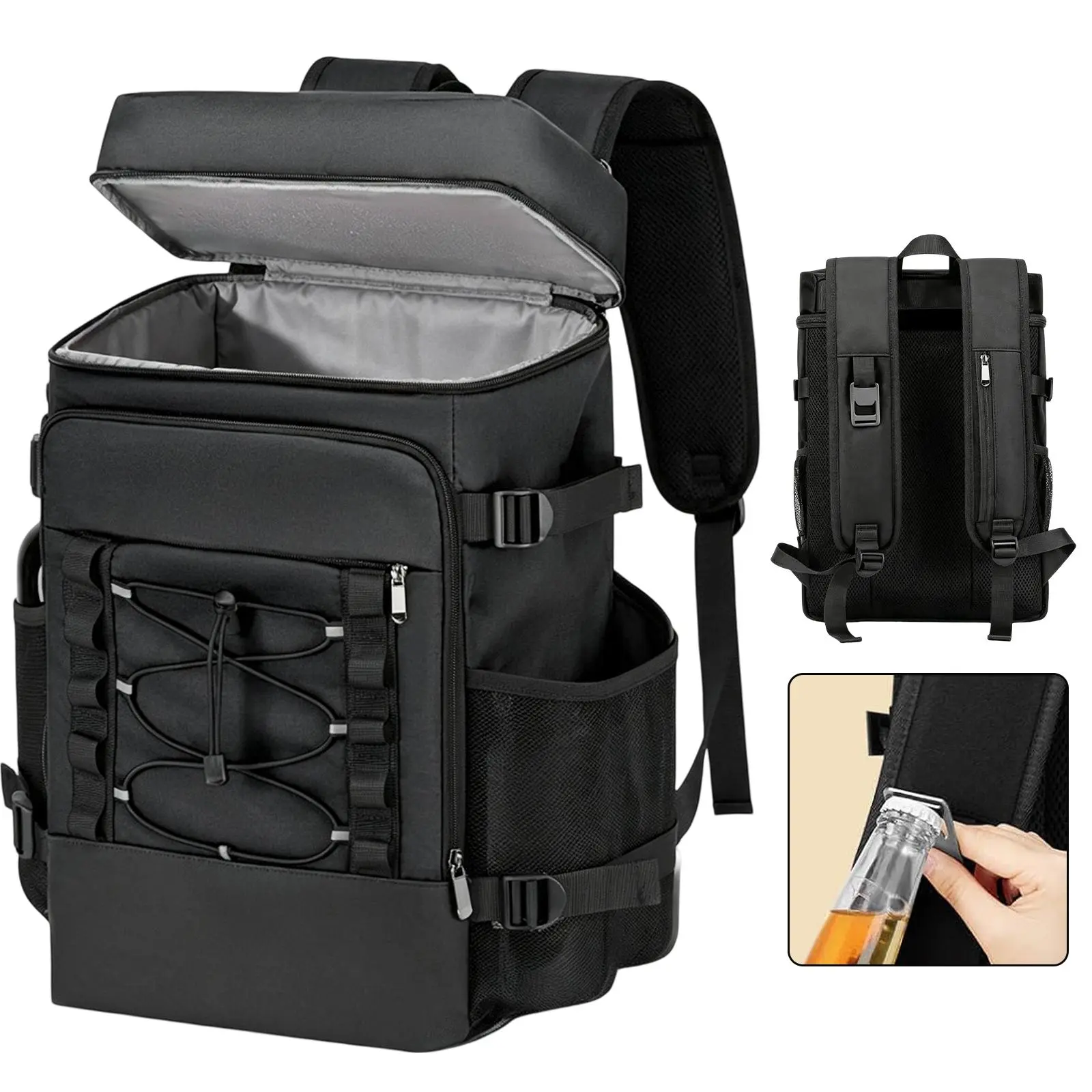 Cooler Backpack, 40 Cans Insulated Picnic Backpack Backpack Cooler with 2 Leak Proof Compartments for Men Women, Cooler Bag for Beach, Travel, Camping, Lunch, Hiking, BBQ