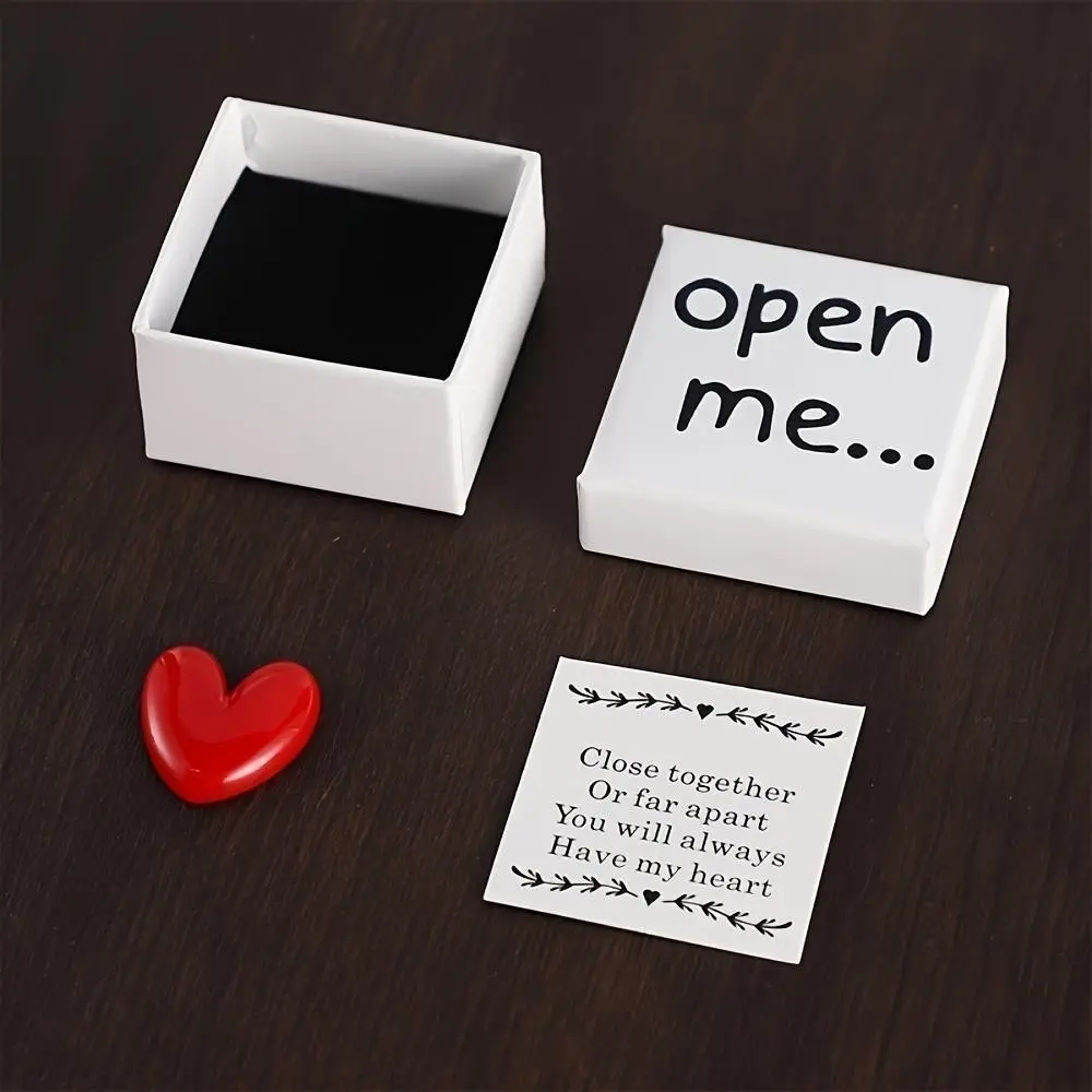 Romantic Surprise Gift Box with Resin Heart and Love Card, Perfect for Birthday, Wedding, Anniversary, Valentine's Day
