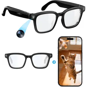 -Glasses with Camera and Audio, 8MP  Camera Blue-Light Glasses for Men Women, 1080P Video Recording AI Glasses, Real Time Translation, Voice Assistant