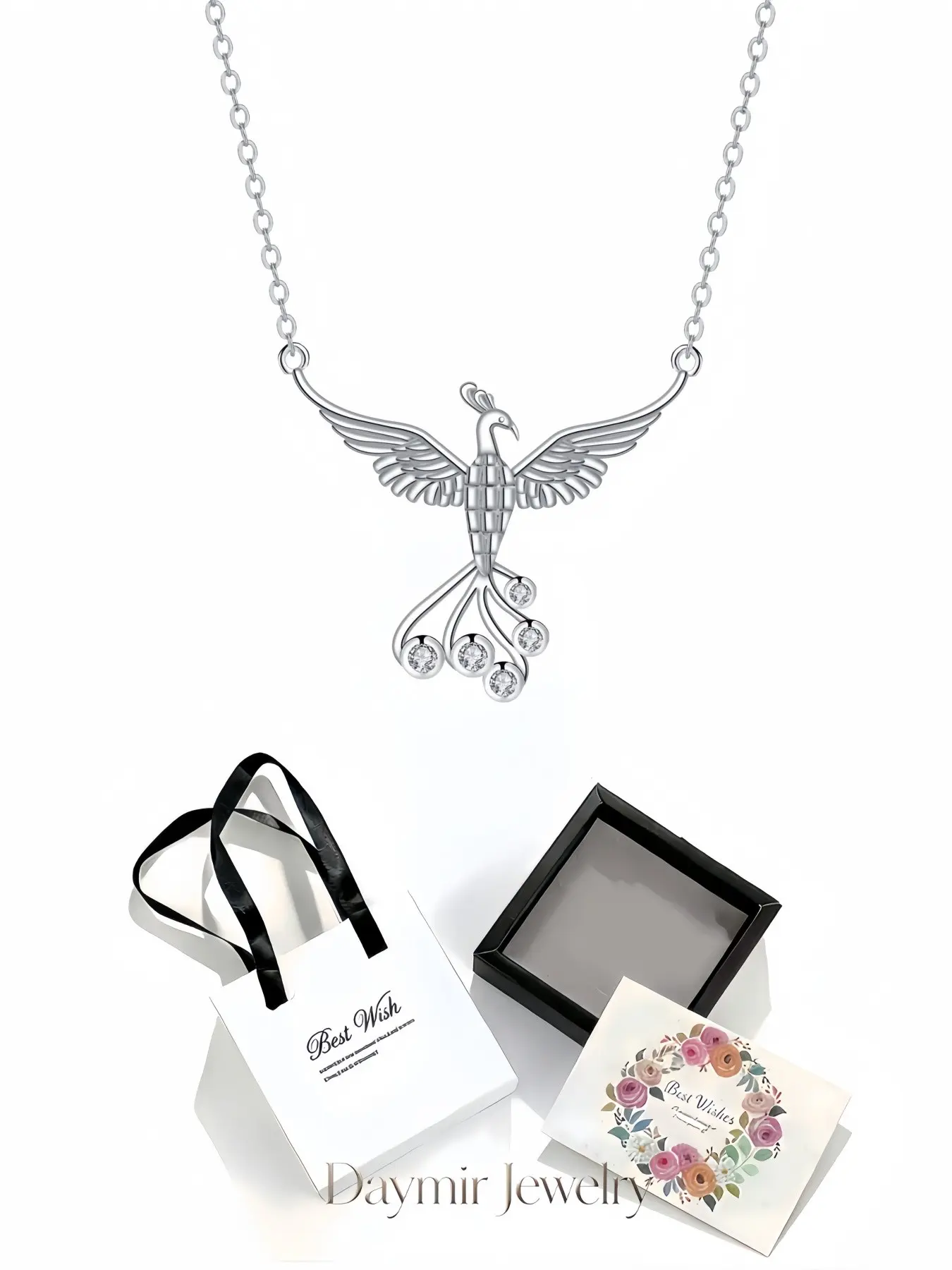 This delicate, stylish peacock‑themed necklace features premium craftsmanship. It arrives in an elegant drawer‑style jewelry box and makes a thoughtful gift for women on birthdays, anniversaries, Mother’s Day, Valentine’s Day and Christmas.