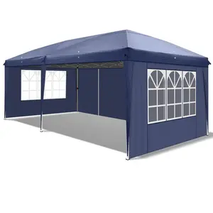Outvita Canopy Tent Pop Up 10x20 ft, Patented Center Lock One Push Instant Outdoor Sun Shelter with Carry Bag for Party Wedding Graduation Event Commercial Trade Summervibes