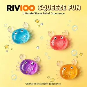 RIVIOO Hot-selling small crab pinch music decompression toy Internet celebrity maltose vent slow rebound pinch