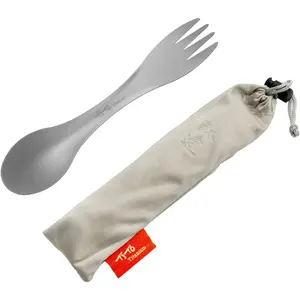 Spork 3-in-1 Spoon,Fork and Knife Lightweight Camping Utensil,Eco-Friendly Flatware for Outdoor Traveling,Hiking,Backpacking and Picnics with Cloth Case