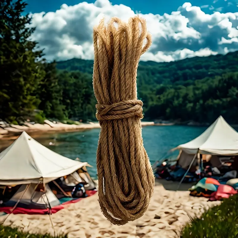 10m Natural Jute Rope Scratcher for Cats, Sturdy Long-Lasting Engagement, Safeguards Furniture, Ideal for Outdoor Fun
