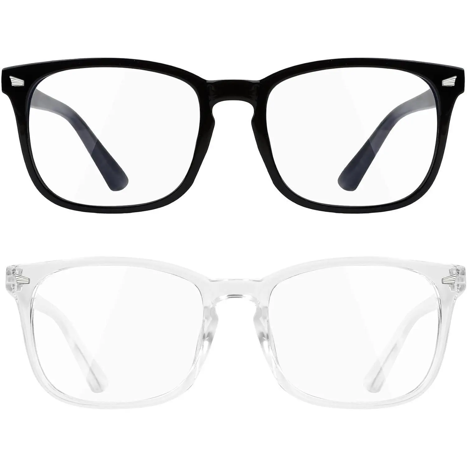 2 PCS Blue Light Glasses for Woman, Blue Light Glasses Men Bluelight Blocking Glasses Eyeglasses For Reading Gaming