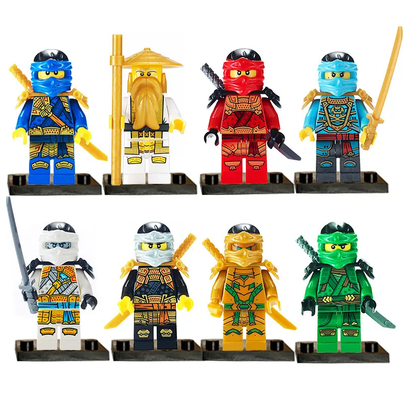 8PCS Eastern Fantasy Warrior Desktop Decorative Collectibles Set, Assorted Colorful Designs with Detailed Accessories & Display Bases, Home Office Tabletop Ornaments, Creative Shelf Decor