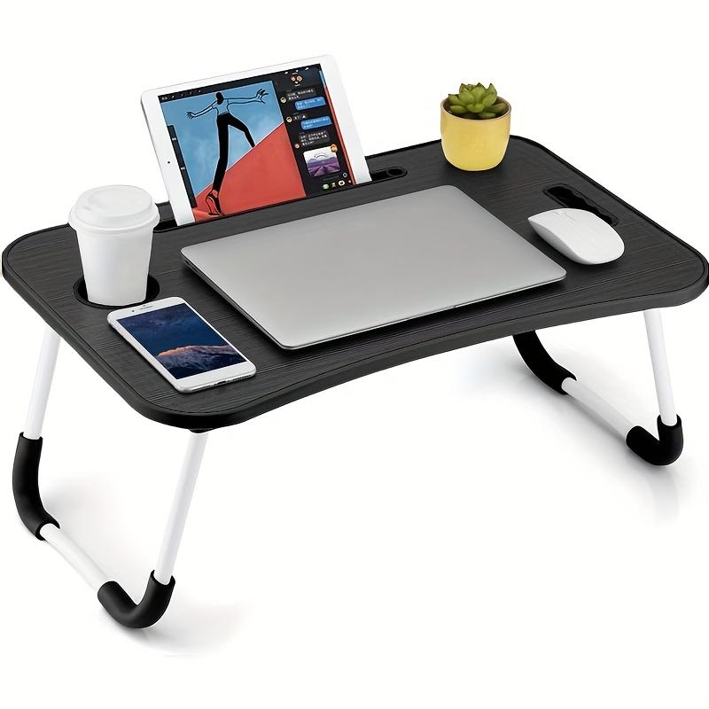 Ultra Large Portable Foldable Laptop Bed Table,Multi Functional Tray Holder with Cup Holder &Drawer,Perfect for Eating,Reading,and Writingon Beds,Sofas,Floors -Stable