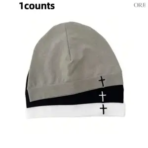 Y2K Embroidered Cross Baker Boy Hat, Breathable Elastic Adjustable Baseball Cap, Soft Fitted Sport Headwear, Trendy Fashion Hat for Running Outdoor Daily Casual Outfits,style,