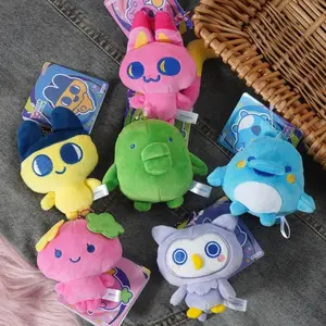 New Tamagotchi Plush Keychain Happy Park Mametchi Kawaii Kuchipatchi Bag Charm Mimitchi Horhotchi Stuffed Toy Decoration Gifts