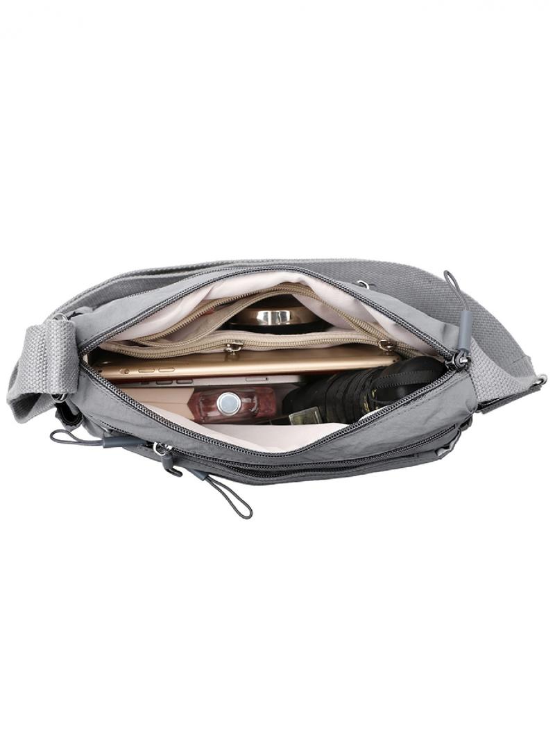 Women's Solid Color Fanny Pack, Fashionable Multi-pocket Zipper Crossbody Bag for Daily Used, Casual Trendy Versatile High-quality Daily Commuting Bag